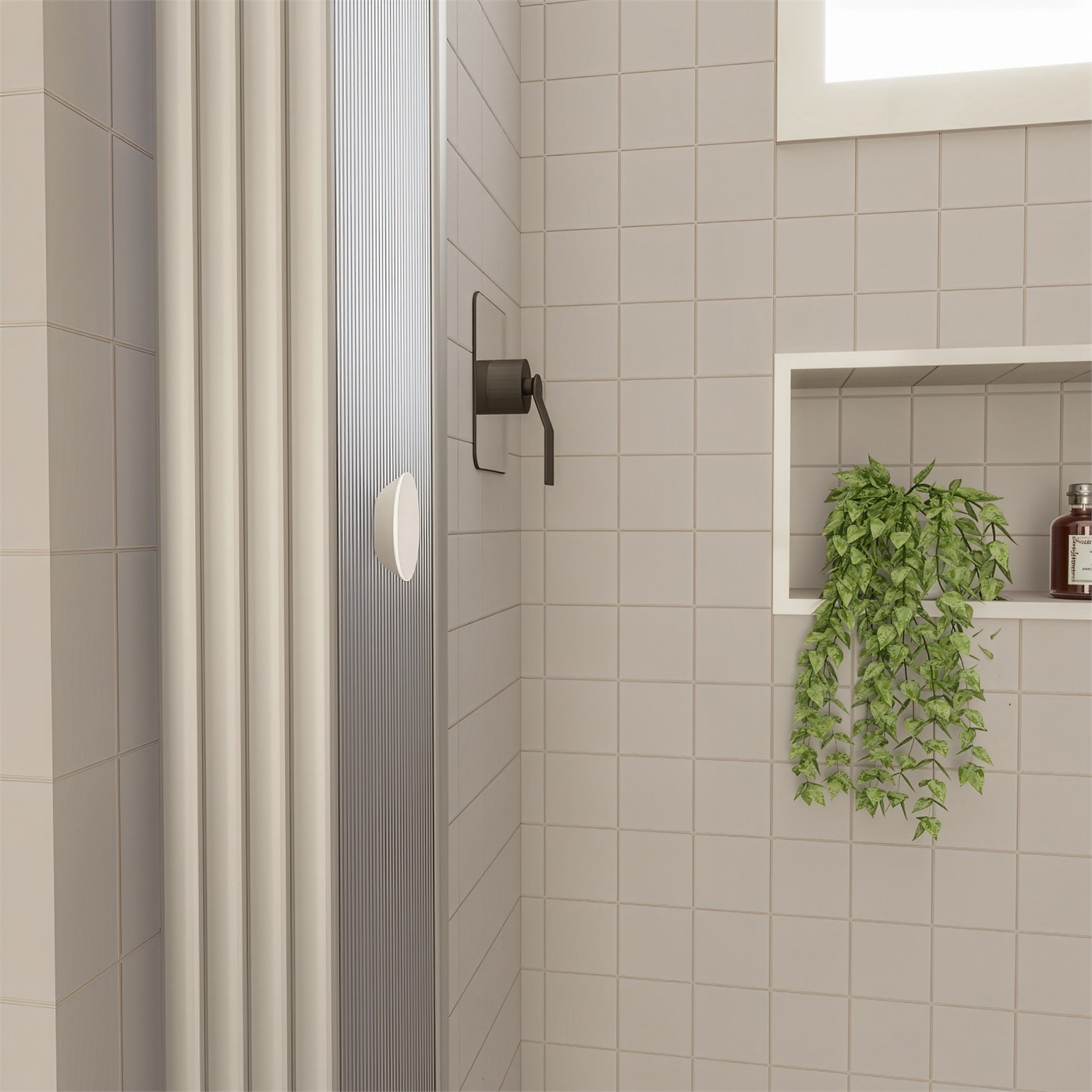 Detalle del pomo de la mampara Maducha