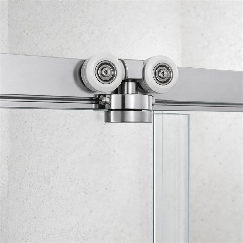 Mampara de cristal con mecanismos complejos